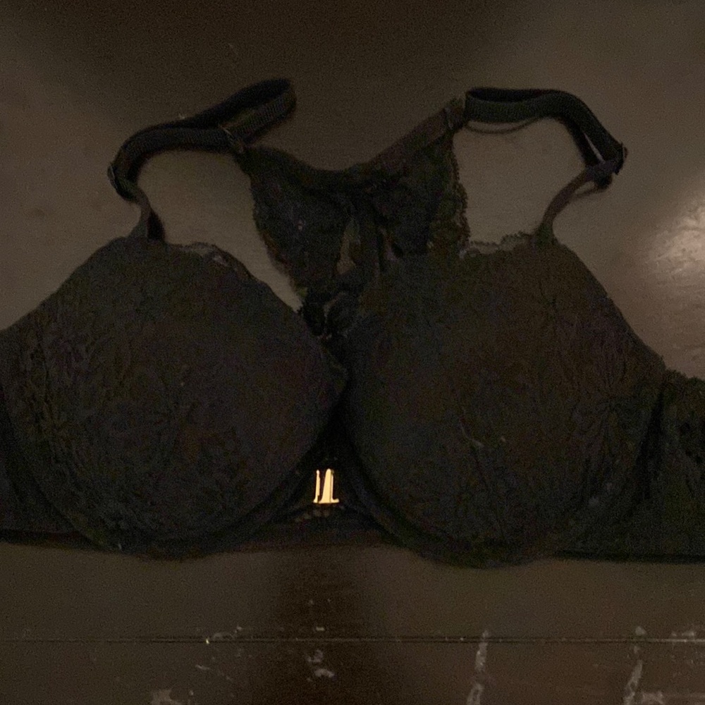 Womens black racerback bra